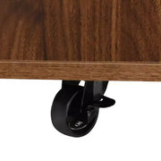 Mesa de centro elevable moderna multifuncional Zeus & Ruta con almacenamiento oculto, 4 taburetes y ruedas, perfecta para espacios modernos