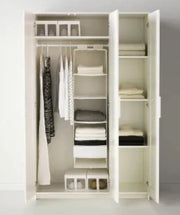 Armario IKEA BRIMNES de 3 puertas, blanco, 117x190 cm