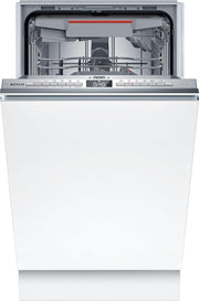Lavavajillas inteligente Bosch Serie 2 SPV2IKX10E, totalmente integrable, 45 cm de ancho, cesta para cubiertos, secado extra con solo pulsar un botón, InfoLight punto de luz rojo en el suelo, protección AquaStop contra daños por agua, blanco