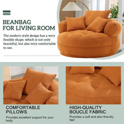 Sillón redondo tipo perezoso – Blanco/Azul/Gris/Amarillo/Naranja/Rojo rosa/Azul marino/Verde, asiento individual y doble