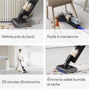 Dyson WashG1 Limpiador de suelos duros – Limpieza en húmedo potente (Negro/Azul)