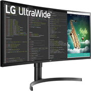 Monitor PC LG UltraWide™ 35WN75CP-B de 35" - Panel VA con resolución UWQHD (3440x1440), 5ms GtG 100Hz, HDR 10, sRGB 99%, AMD FreeSync, inclinable, ajustable en altura, USB-C (94W), altavoces