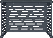 Cubierta para Aire Acondicionado Exterior Amaro Arlberg Talla S - 90 x 68 x 60 cm – Acero Gris Antracita con Diseño de Líneas – Protección Sólida, Elegante y Duradera para Unidad Exterior de Bomba de Calor
