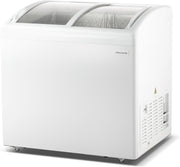 Congelador horizontal convertible Frigidaire, vitrina con tapa de cristal, 6.5 pies cúbicos, ruedas giratorias, temperatura ajustable