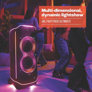 JBL Partybox Stage 120 en negro: altavoz Bluetooth portátil con sonido JBL Pro, espectáculo de luces, refuerzo de sonido con IA y asa telescópica: 12 h de autonomía