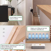 Consola multimedia para pared de TV flotante, banco de almacenamiento grande bajo TV, mueble bajo con cajones y soporte para router, (Blanco B + LED, 180 x 20 x 30 cm)