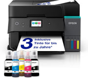 Impresora con depósito de tinta EcoTank ET-4950 | Para la oficina en casa | Wi-Fi y Ethernet | A4 | Impresión (dúplex), escaneado, copia y fax | Pantalla táctil de 6,1 cm | ADF | Incluye tinta para hasta 3 años
