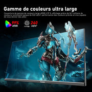 Monitor de PC Gawfolk de 24,5 pulgadas, monitor para juegos de 200 Hz, FHD 1080p, altavoces integrados, 1 ms, FreeSync, 99% sRGB, ángulo de visión de 178°, HDMI, DisplayPort, negro