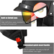 HALYING Casco Jet para Moto Hombre/Mujer Homologado ECE - Semicasco Vintage Retro con Visera Retráctil - Forro Transpirable Desmontable y Lavable - Hebilla Rápida - para Scooter/Cruiser