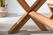 riess-ambiente.de Mesa de jardín resistente a la intemperie Empire de teca 180 cm, mesa de comedor de exterior de madera maciza de teca, mesa de comedor maciza para tu jardín