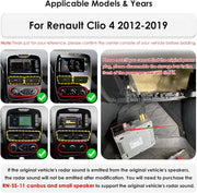 Autorradio Ossuret para Renault Clio 4 (2012-2019), pantalla táctil Android 13 de 10.1 pulgadas, 2+64 GB, navegación GPS con Carplay, Android Auto, WiFi, SWC, Bluetooth y USB