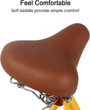 Glerc Missy 20, 24, 26 pulgadas bicicleta híbrida urbana tipo crucero para niñas, de 6 velocidades, con cesta de mimbre, para jóvenes mayores de 6 años, varios colores