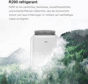 Aire acondicionado portátil Comfee Easy Cool 2.0, 7000 BTU 2,0kW, refrigeración, ventilación y deshumidificación, tamaño de habitación hasta 68m³ (25㎡), control por APP/Alexa/Google Home/IFTTT, aire acondicionado móvil con manguera de escape
