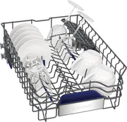 Siemens SR65YX08ME, lavavajillas inteligente iQ500 totalmente integrable, 45 cm de ancho, tercera bandeja para cubiertos, Zeolita, extra silencioso, aquaStop, apertura automática de puerta al finalizar el programa, varioSpeed, iluminación interior