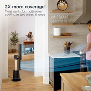 Ventilador de torre Shark TurboBlade – sin aspas, ultra potente, enfriamiento de alto rendimiento de hasta 30 m, giros y rotaciones, oscilación de 180°, 10 velocidades, refresca toda la casa.