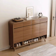 Mueble zapatero moderno de madera para recibidor, tamaño mediano