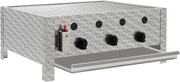 Asador de gas de acero inoxidable de 3 quemadores GB-K1103B, parrilla de gas de mesa, 10000W, 64x52x27 cm, para exteriores