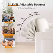 Sofá cama extraíble 3 en 1 de 51 pulgadas, sofá biplaza convertible con respaldo reclinable ajustable, sofá tapizado en chenilla, bolsillo lateral