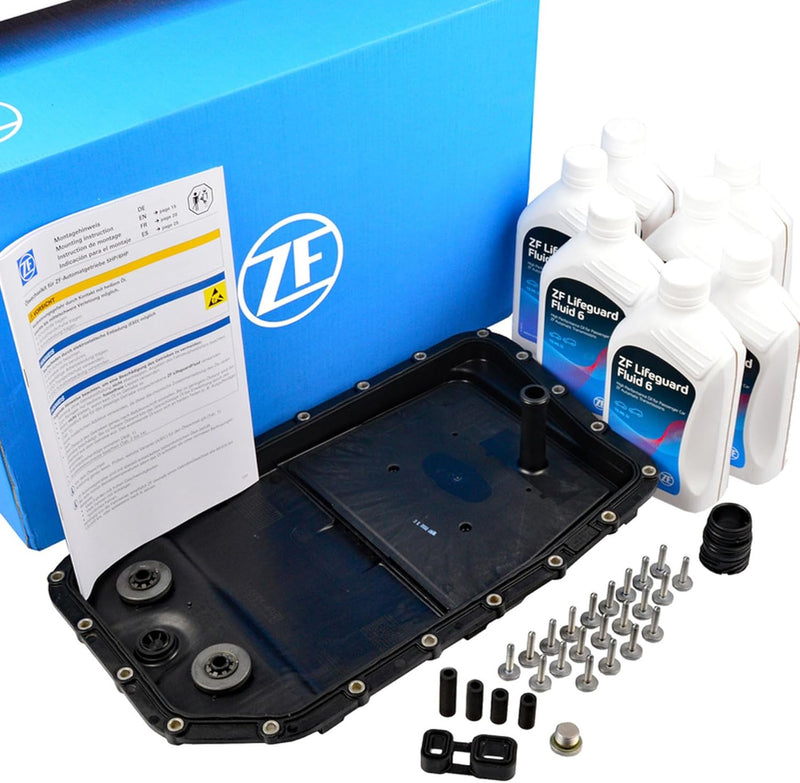 ZF 1068.298.062 Kit de filtros hidráulicos para transmisión automática BMW con ATF LifeguardFluid 6 + juntas (kit de cambio de aceite, 6 piezas)