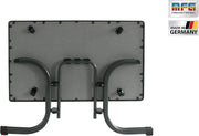 Mesa plegable Boulevard MFG 110x70 cm | Mesa de jardín | Resistente a la intemperie | Plegado que ahorra espacio | con nivelación | antracita/pizarra