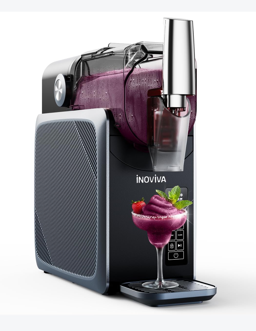 Máquina de granizados INOVIVA 2,6 L, no requiere hielo, granizadora para el hogar con autolimpieza, 5 modos preestablecidos, granizados, batidos, frappés y cócteles helados (versión actualizada)