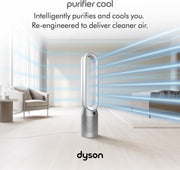 Dyson – Purificador de aire inteligente y ventilador Purifier Cool, blanco/plateado - TP07
