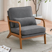 Sillón decorativo tapizado de estilo moderno de mediados de siglo