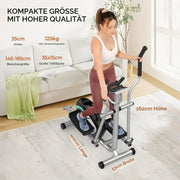 Crosstrainer magnético Dripex Leiser para el hogar con 16 niveles de resistencia, volante de inercia de 6 kg y medición de pulso LCD