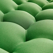 Sofá de suelo tipo burbuja de 47 pulgadas con diseño curvo, puf 3D para sala de estar, verde
