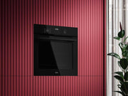 Horno empotrable AEG – Serie 5 Aire caliente circular: resultados de cocción uniformes en 3 niveles – Autolimpieza por pirólisis – 25 programas automáticos – Pantalla táctil LED – Calentamiento rápido – Negro – BPE53516AB