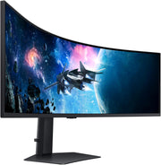 Monitor Samsung Odyssey G9 49'' 240Hz, 1ms, panel VA curvo 1000R, resolución DWQHD: 5120x1440, 2500:1, AMD FreeSync Premium Pro, Auto Source Switch+, HDR1000 y HDR10, soporte ajustable, DisplayPort