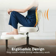 Silla de oficina ergonómica con diseño cruzado Pinmoco, silla de meditación con altura ajustable, giro de 360°, soporte lumbar, silla de trabajo y de oficina, silla para TDAH