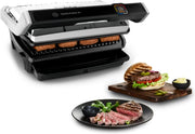 Tefal OptiGrill Elite XL Grill de contacto, 16 programas, pantalla digital con indicador de nivel de cocción, placas XL extraíbles, función Grill Boost, uso intuitivo, parrilla eléctrica, acero inoxidable, GC760D12