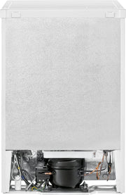 Refrigerador con congelador pequeño Bomann® | Refrigerador con 2 estantes | silencioso | con congelador de 4 estrellas | refrigerador pequeño con compartimento para frutas y verduras | bisagra de puerta reversible | KS 7251 blanco