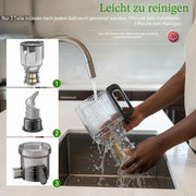 Extractor de zumos Anybear 350W, licuadora de prensado en frío, boca de alimentación de 124 mm, tecnología de doble triturado, libre de BPA, Tritan, alto rendimiento de zumo