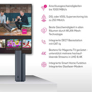 Router WiFi 7 Deutsche Telekom Speedport 7, módem de fibra óptica, 6.760 Mbit/s, Mesh, base SmartHome, ideal para Entertain TV en 4K