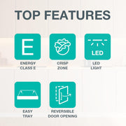 Gorenje RK 4182 PS4 Frigorífico combi / Altura 180 cm / Refrigeración 198 L / Congelación 66 L / Cajón para verduras / 39 dB / Iluminación LED / Al x An x Pr: 180 x 55 x 55,7 cm / Gris