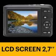 KODAK Pixpro - FZ45 - Cámara digital compacta de 16,44 megapíxeles - Negro - Rojo - 1280 x 720p