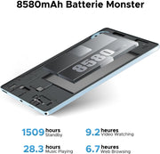 Tableta Android DOOGEE U11 con IA Gemini, 11 pulgadas 90 Hz, 16 GB RAM + 128 GB ROM (2 TB TF), tableta Android Octa-Core, 8580 mAh, cuerpo metálico ultrafino de 7,9 mm, cámara de 13 MP, Widevine L1/Face ID/WiFi 5G