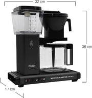 Moccamaster KBG Select, cafetera, cafetera retro, café de filtro, color blanco hueso, 1,25 L