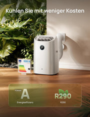 Aire acondicionado portátil DREO, 10.000 BTU para dormitorio, 3 en 1: refrigeración/ventilación/deshumidificación, enfriamiento sin drenaje, control por aplicación/voz/mando a distancia, temporizador de 24 horas, AC515S