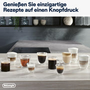 Cafetera superautomática De'Longhi Magnifica Evo ECAM 292.81.B con sistema de leche LatteCrema, 7 botones de selección directa para capuchino, espresso y otras especialidades de café, función de 2 tazas, negra