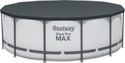 Set de piscina elevada Bestway® Steel Pro MAX™ con bomba de filtro, Ø 396 x 122 cm, gris claro, redonda