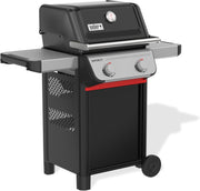 Barbacoa de gas Weber Spirit E-210, 2 quemadores, superficie de cocción 51 x 46 cm, termómetro en la tapa, 2 ruedas, negro/plata (1500838)