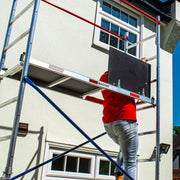 Home Master Torre de andamio para bricolaje, andamio móvil, montaje rápido, plataforma de trabajo de aluminio, 4 metros