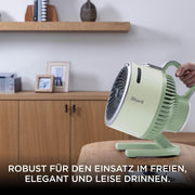 Ventilador Shark FlexBreeze HydroGo con nebulizador, refrigeración para interior y exterior, silencioso y duradero, con y sin cable, compacto y ligero, 5 velocidades, color menta FA050EUGN