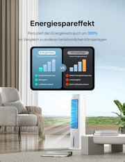 Enfriador de aire PELONIS con refrigeración por agua, aire acondicionado portátil, ventilador de 5L con refrigeración por agua, humidificador de aire con mando a distancia, 355m³/h, aire acondicionado sin tubo de escape