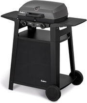 EndersGasgrill Urban II Pro, parrilla de mesa, función de asado, cocción y horneado, 2 quemadores de acero inoxidable, con termómetro para parrilla, parrilla para balcón y camping, carcasa de aluminio fundido, rejilla de hierro fundido, #2062