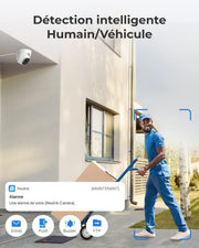 Reolink 5MP Cámara de Vigilancia Exterior, Kit de Videovigilancia con NVR de 8 canales y 2TB y 4 Cámaras IP PoE Cableadas de 5MP, Detección de Personas/Vehículos, Visión Nocturna de 30m con Audio, RLK8-520D4-5MP