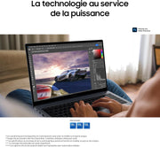 Ordenador portátil Samsung Galaxy Book4 de 15,6'', Intel Core 5, 8 GB de RAM, 256 GB SSD, Intel Graphics, Gris antracita, teclado AZERTY FR